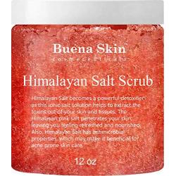 Himalayan Salt Body Scrub with Lingonberry | Exfoliating Salt Scrub to Exfoliate & Moisturize Skin, Deep Cleansing, 12 Ounce Buena Skin