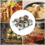 Woodys Harmony 6Pcs Magnetic Spice Tins Stainless Steel Storage Container Jars + Trestle Rack