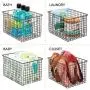 mDesign Farmhouse Decor Metal Wire Food Storage Organizer, Bin Basket with Handles for Kitchen Cabinets, Pantry, Bathroom, Laundry Room, Closets, Garage, 12" x 9" x 8" - 8 Pack - Bronze mDesign Farmhouse Decor Metal Wire Food Storage Organizer, Bin Basket with Handles for Kitchen Cabinets, Pantry, Bathroom, Laundry Room, Closets, Garage, 12" x 9" x 8" - 8 Pack - Bronze