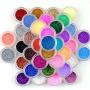 Surepromise 45 Colors Eyeshadow Makeup Nail Art Pigment Glitter Dust Powder Set