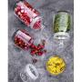 Glass Storage jar with lid, Transparent Storage containers Round Versatile Mason jar-H