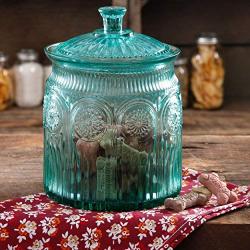 The Pioneer Woman Adeline Glass Cookie Jar - Turquoise