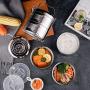 Thermos Food Jar Thermos 304 Stainless Food Flask,Leakproof Insulated Food Containers,Multi-storey,Portable Handle (Size : 1300ML)