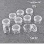 50PCS 10Gram 10ML Cosmetic Sample Containers Small Jars Bottle Storage Container Plastic Round Pot Tiny Makeup Glitter Containers with Screw lids For Nial Arts, Eye Shadow, Powder, Jewelry, Beads 50PCS 10Gram 10ML Cosmetic Sample Containers Small Jars Bottle Storage Container Plastic Round Pot Tiny Makeup Glitter Containers with Screw lids For Nial Arts, Eye Shadow, Powder, Jewelry, Beads