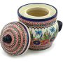 Polish Pottery Fermenting Crock Pot with Water Seal (14 Cups) Spring Splendor UNIKAT