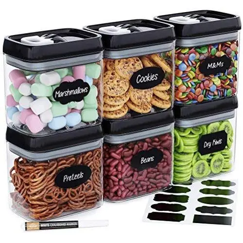 Ensemble de contenants de stockage alimentaire Chefs Path - 6 pièces - Tous de même taille - 10 étiquettes & marqueur - Contenants de cuisine et garde-manger pour aliments secs - BPA-free - Boîtes en plastique transparentes avec couvercles améliorés Ensemble de contenants de stockage alimentaire Chefs Path - 6 pièces - Tous de même taille - 10 étiquettes & marqueur - Contenants de cuisine et garde-manger pour aliments secs - BPA-free - Boîtes en plastique transparentes avec couvercles améliorés