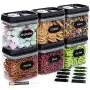 Ensemble de contenants de stockage alimentaire Chefs Path - 6 pièces - Tous de même taille - 10 étiquettes & marqueur - Contenants de cuisine et garde-manger pour aliments secs - BPA-free - Boîtes en plastique transparentes avec couvercles améliorés Ensemble de contenants de stockage alimentaire Chefs Path - 6 pièces - Tous de même taille - 10 étiquettes & marqueur - Contenants de cuisine et garde-manger pour aliments secs - BPA-free - Boîtes en plastique transparentes avec couvercles améliorés