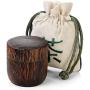 Shelf Floating Travel Portable Tea Storage Tank Japanese Retro Paulownia Tea Warehouse Storage Jar Storage Tank.
