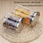 Borosilicate Glass Jars With Stainless Steel Lid Home Storage Bottles Container Kitchen Spice Sealed Bulk Candy Jar,350Mlb167 Borosilicate Glass Jars With Stainless Steel Lid Home Storage Bottles Container Kitchen Spice Sealed Bulk Candy Jar,350Mlb167
