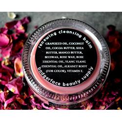 Badgerface Rose Essential Oil Cleansing Balm Night Cream Face Moisturizer and Anti-Aging Wrinkle Treatment for Men and Women With Vitamin E and Ylang Ylang, 1-ounce Jar