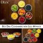 DLux Kunststoff-Deli-Behälter mit Deckeln und Etiketten [44 klare Tassen, 240 ml] Versiegelbar, Luftdicht & Dicht, BPA-frei – Restaurantqualität für Meal Prep & Lebensmittelaufbewahrung