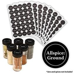 AllSpice 315 Preprinted Water Resistant Round Spice Jar Labels Set 1.5