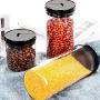 WH- Kitchen Glass Jar With Lid In Sealed Milk Tea, Coffee Beans Cereals Classified Storage Means To Store 3/4 (Color : 3 packs)