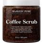 Majestic Pure Arabica Coffee Scrub - All Natural Body Scrub for Skin Care, Stretch Marks, Acne & Cellulite, Reduce the Look of Spider Veins, Eczema, Age Spots & Varicose Veins - 10 Ounces
