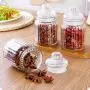 HOMELUNY Pack of 5 Airtight Leak Proof Glass Airtight Jars Spice Jar for Candy, Cookie, Rice, Sugar,Flour,Snacks Keeping Food Dry & Fresh HOMELUNY Pack of 5 Airtight Leak Proof Glass Airtight Jars Spice Jar for Candy, Cookie, Rice, Sugar,Flour,Snacks Keeping Food Dry & Fresh