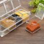 Seasoning Box 4 Pieces Acrylic Seasoning Boxes Storage Container Condiment Jars Cruet with Covers and Spoons