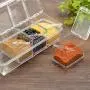 4er Acryl Gewürzboxen Set – Gewürzbehälter mit Deckeln und Löffeln – Essig- oder Ölbehälter zur Aufbewahrung von Gewürzen, Essig, Öl – 4er-Set für die Gewürzaufbewahrung