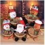 m?kvfa Christmas Toys Fruit Candy Basket Kids Best Gifts Christmas Tabletop Decoration Childrens Candy Basket for Christmas Festival Holiday New Year Party Favors (Snowman)