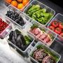 Plastic Clear Kitchen Food Fresh Boxes Container Seal Cover Storage Bottles Jars Organization Box Home Organization Accessories,Clear L