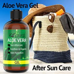 Aloe Vera Gel - Organic Aloe Vera Gel Cold Pressed - Organic Aloe for Healthy Skin, Hair & After Sun Relief - Made from Aloe Vera Juice Straight from the Plant [8oz Size]