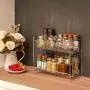 2-Stufen-Stehregal EZOWare Küchen- und Badezimmer Arbeitsplatz Aufbewahrungsregal Gewürzregal Halter
