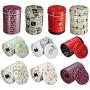 dezirZJjx Tea Container, Premium Cylindrical Candy Tinplate Retro Tin Box Coffee Tea Seal Storage Jar Canister Large Capacity - TT-2
