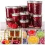 Mason Jars Canning Jars, 24 Pack Jelly Jars With Regular Lids, Ideal for Jam, Honey, Wedding Favors, Shower Favors, Baby Foods, DIY Magnetic Spice Jars - 4 OZ x 8, 8 OZ x 8, 12 OZ x 8 (4oz -8oz-12oz) Mason Jars Canning Jars, 24 Pack Jelly Jars With Regular Lids, Ideal for Jam, Honey, Wedding Favors, Shower Favors, Baby Foods, DIY Magnetic Spice Jars - 4 OZ x 8, 8 OZ x 8, 12 OZ x 8 (4oz -8oz-12oz)