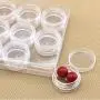 Bouteilles en plastique transparentes rondes 12 pièces avec couvercle à vis, accessoires et outil de stockage. Bouteilles en plastique transparentes rondes 12 pièces avec couvercle à vis, accessoires et outil de stockage.