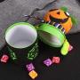TINKSKY Halloween Cute Cartoon Pumpkin Candy Jar Tin Treat Cookie Sweet Storage Container Holder Canister Bucket Bin Gift Box for Kids Halloween Home Party Bar Decoration Cosplay Prop