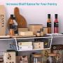 Under Shelf Basket, iSPECLE 6 Pack White Wire Rack, Slides Under Shelves For Storage, Easy to Install