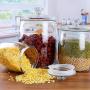 Glass Sealed Jars, Kitchen Household Cereal Containers, Storage Spices/Oatmeal/Beans/Rice