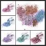 LIMGLIM 17pcs Mermaid Chunky Body Glitter Sequins Holographic Glitters Iridescent Flakes Hexagon Mixed Stars Shapes for Nails Art Crafts Eyes
