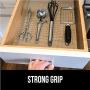 Gorilla Grip Original Drawer and Shelf Liner, Non-Adhesive, Size, 17.5 Inch x 10 FT, Durable and Strong, Grip Liners for Drawers, Shelves, Cabinets, Storage, Kitchen and Desks, Stripe Black White