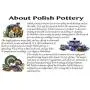 Polish Pottery 5?-inch Jar with Lid made by Ceramika Artystyczna (Bleeding Heart Peacock Theme) + Certificate of Authenticity