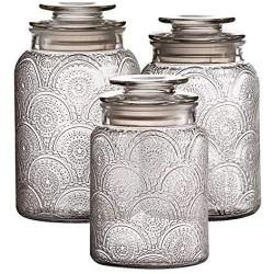 Style Setter 203192-GB Canister Set, 13.25 x 4.6 x 8", Clear