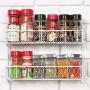 Country Style White Dual Tier Wire Kitchen Counter-top or Wall Mount Spice Rack Jars Storage Organizer