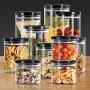 MFWFR Kitchen Grain Storage Box, Small Food Bottle Storage Tank, Glass jar Sealed jar, Tea Sugar jar with lid,M2