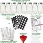 8 x XLarge 8oz Glasen Gewürzbehälter mit 2 Arten von bedruckten Gewürzlösungen. Premium-Kommerzielle Qualitätssatz: Leere quadratische Glasflasche, luftdichte Kappe, Kreide und transparente Aufkleber für Dosier-, Sieb- und Schüttel-Set von Talented Kitche