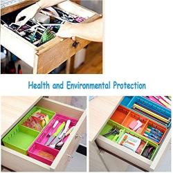 ONLINE Adjustable Storage Office Space Saver Desk Organizers Drawer cabinet-organizers Dividers Kitchen Cookware Storage Box flatware-organizers cookie-jars