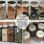 8 XLarge 8oz Glass Spice Jars w/2 Types of Printed Spice Labels. Premium Commercial Grade Set: Empty Square Jar, Airtight Cap Chalk & Clear Stickers Pour Sift Shaker by Talented Kitchen (8oz JARS)