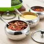 stainless steel Spice jar set Glass covered sugar bowl creative Spice jar storage container kitchen supplies-C stainless steel Spice jar set Glass covered sugar bowl creative Spice jar storage container kitchen supplies-C