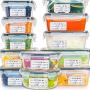 Dissolvable Food Labels 500 Per Roll - Freezer Labels Ensure Food Safety and Reduce Waste - Easy to Remove, Leave no Residue