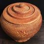 Rattan Woven Temple Shape Puer Tea Cake Tin Box Container Jar Organizador Tank Jug Sundries Organizer Rattan Basket Storage Jars,L 26 X 26 Cm