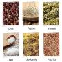 TNKML Glass Seasoning Jar Glass Seasoning Box Storage Container Seasoning Jar With Lid And Spoon Glass Seasoning Jar Kitchen Supplies Spice Container Stainless Steel