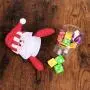 5er Weihnachtscandy-Gläser mit Weihnachtsmann Figur - Lebensmitteleimer für Süßigkeiten & Party-Dekorationen