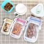 Kasuki Reusable Food Storage Zipper Bags Mason Jar Shape Snacks Airtight Seal Food Saver Leak-Proof Bags Kitchen Organizer Bags - (Color: Blue 24x14cm 3Pcs)