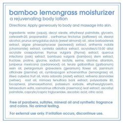 LATHER Bamboo Lemongrass Moisturizer, 8 Ounce Pump Bottle