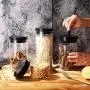 Bouteille de Rangement en Verre JIAQI avec Bouchon et Fermoir, Conteneur de Rangement, Pots pour Pâtes, Thé, Café, Biscuits, Snacks (750 ml / 26 oz) Bouteille de Rangement en Verre JIAQI avec Bouchon et Fermoir, Conteneur de Rangement, Pots pour Pâtes, Thé, Café, Biscuits, Snacks (750 ml / 26 oz)