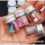 12 Bouteilles en Verre Transparents Portables pour Voyage, avec Caps en Aluminium Argenté pour Essences, Poudres, Crèmes, Pommades, Contenants de Rangement pour Cosmétiques et Maquillage (15ml/0.5oz)