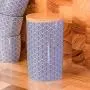 Nicola Spring Porzellan Tee-, Kaffee- und Zuckerbehälter - Blau Geometrisches Muster